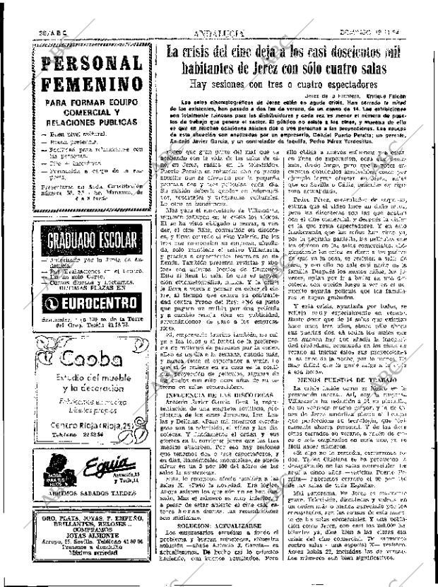 ABC SEVILLA 18-11-1984 página 38