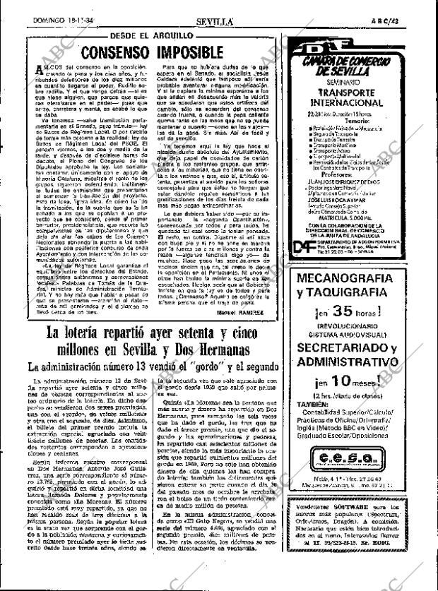 ABC SEVILLA 18-11-1984 página 43
