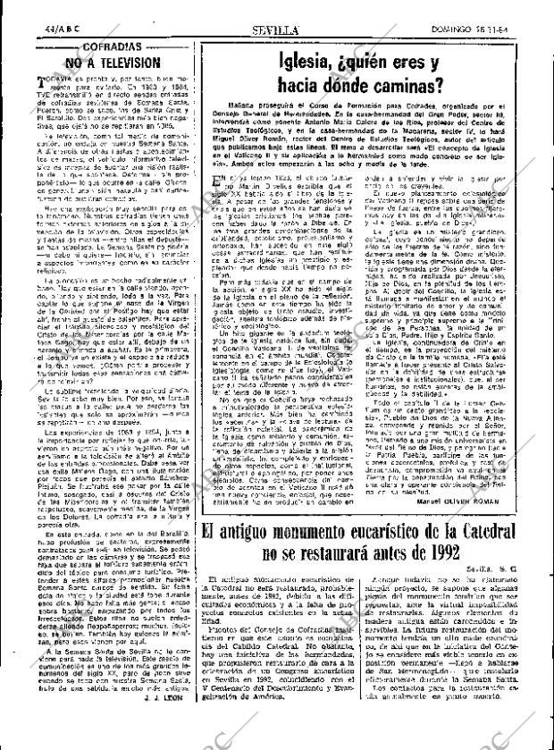 ABC SEVILLA 18-11-1984 página 44