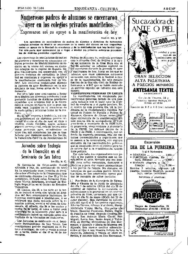 ABC SEVILLA 18-11-1984 página 47