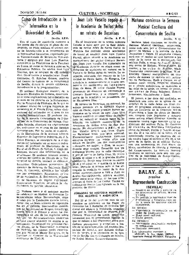 ABC SEVILLA 18-11-1984 página 51