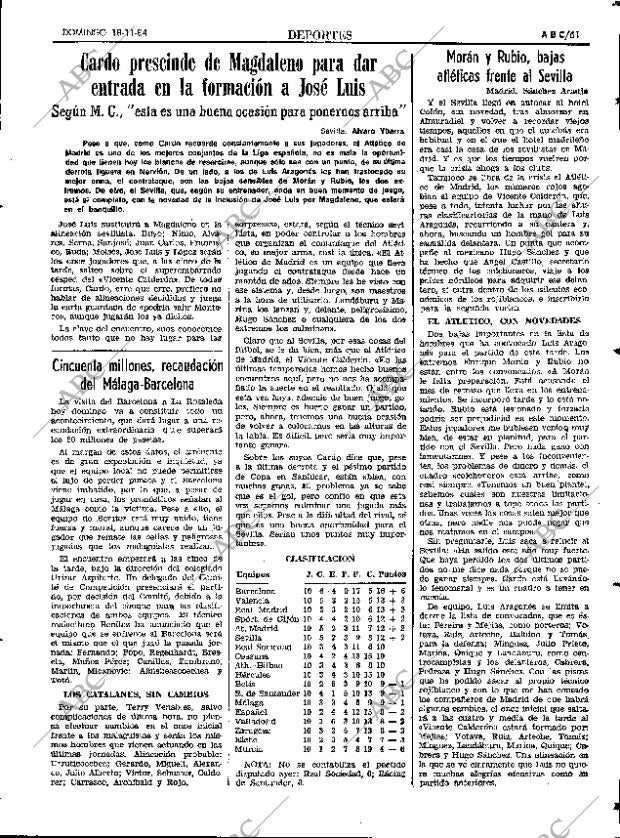 ABC SEVILLA 18-11-1984 página 61