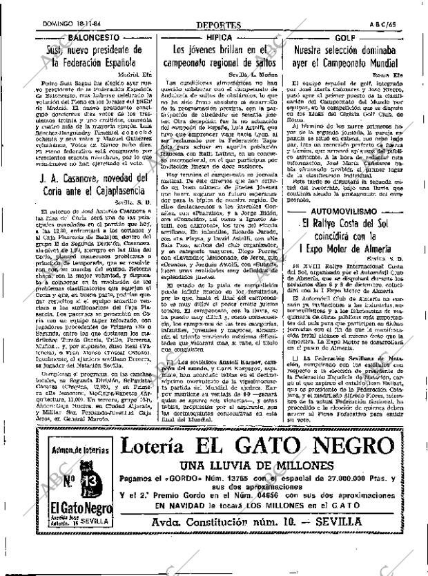 ABC SEVILLA 18-11-1984 página 65
