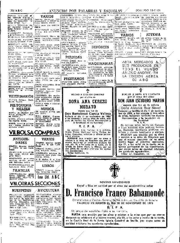 ABC SEVILLA 18-11-1984 página 72