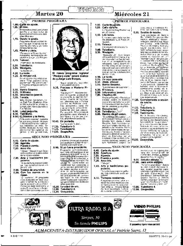 ABC SEVILLA 20-11-1984 página 110