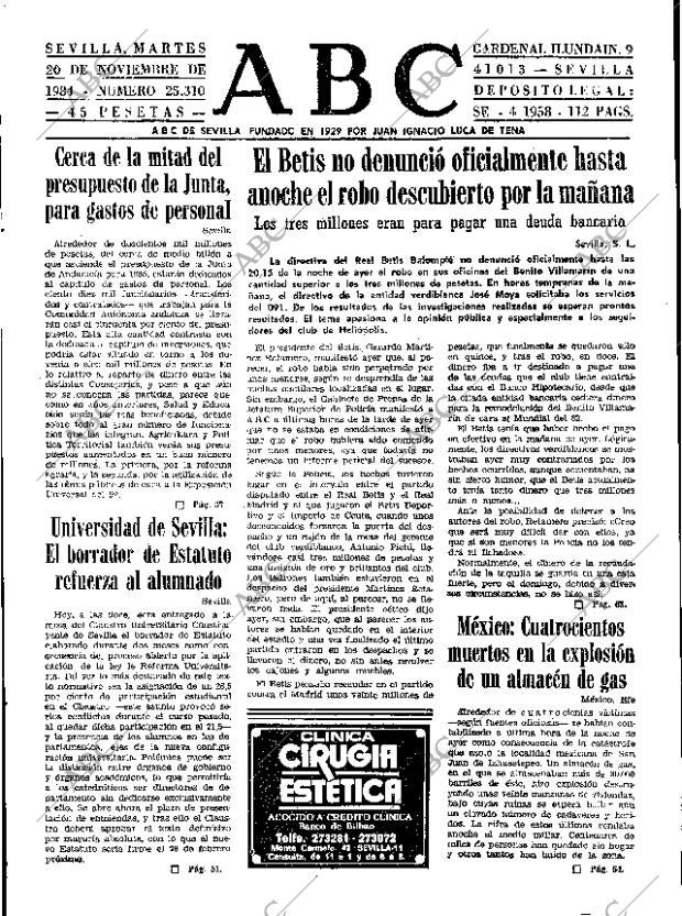 ABC SEVILLA 20-11-1984 página 21