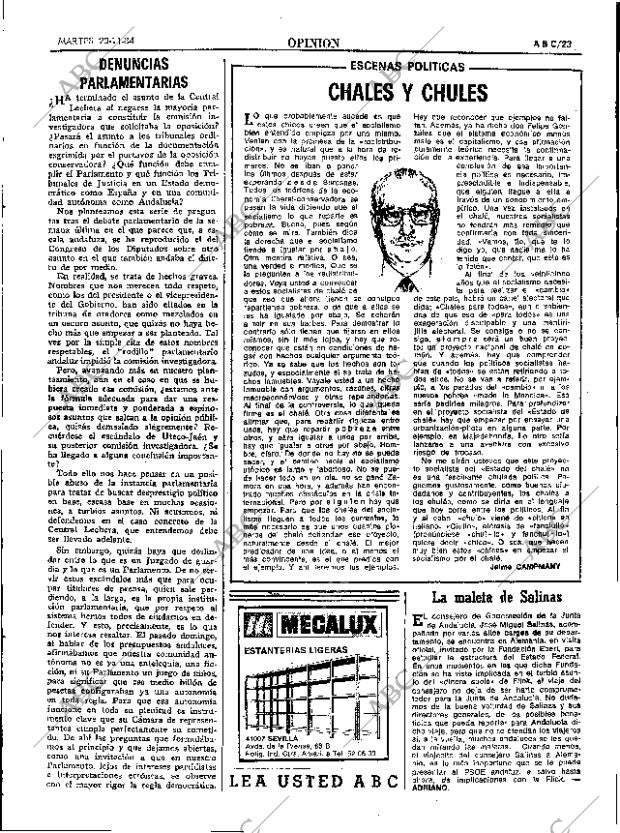 ABC SEVILLA 20-11-1984 página 23