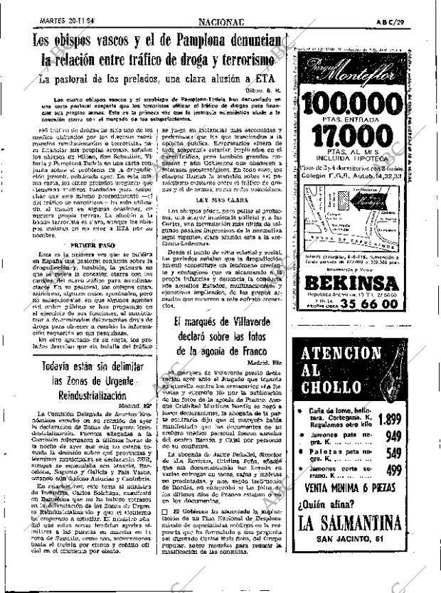 ABC SEVILLA 20-11-1984 página 29