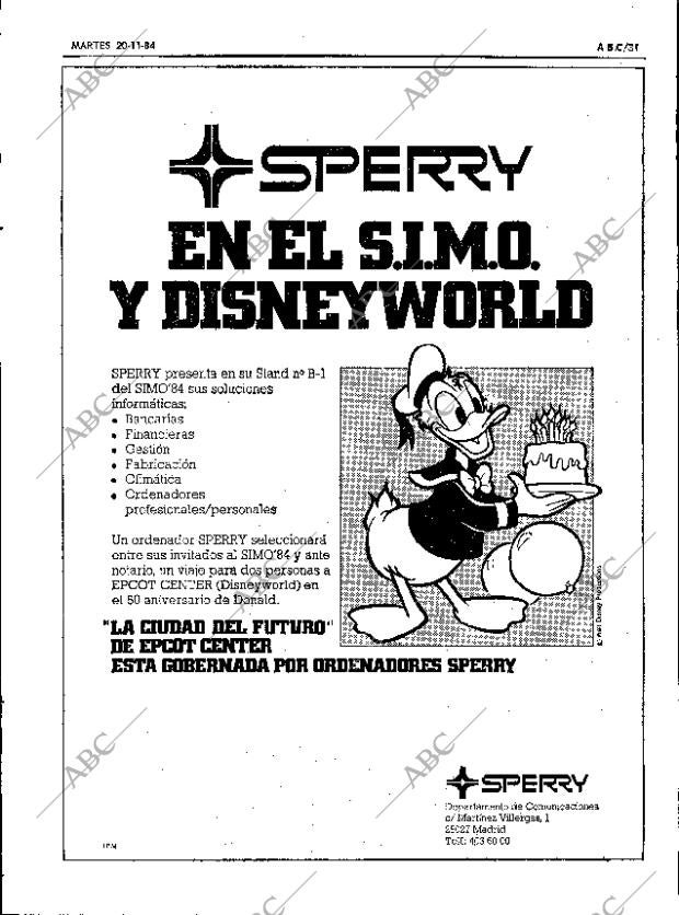 ABC SEVILLA 20-11-1984 página 31