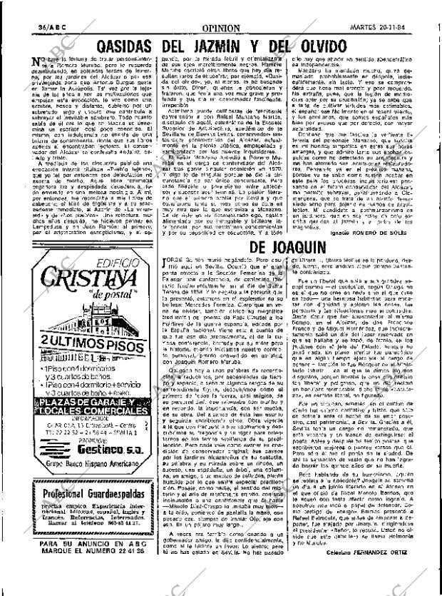 ABC SEVILLA 20-11-1984 página 36