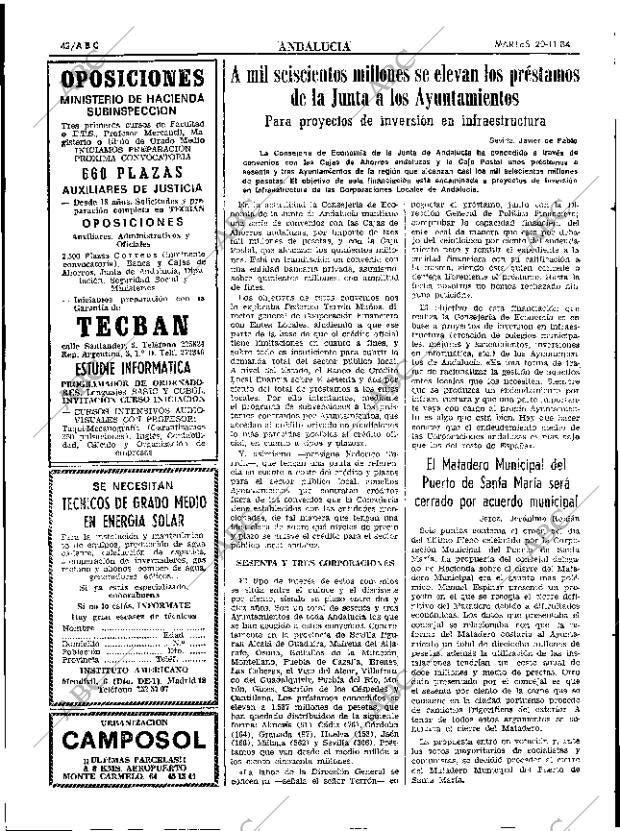 ABC SEVILLA 20-11-1984 página 42