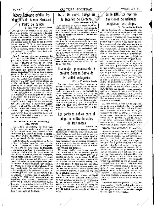 ABC SEVILLA 20-11-1984 página 54