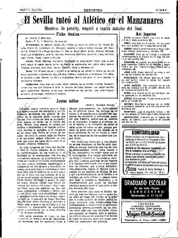 ABC SEVILLA 20-11-1984 página 67