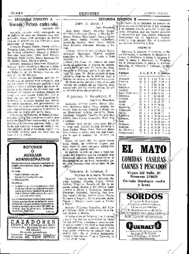 ABC SEVILLA 20-11-1984 página 70
