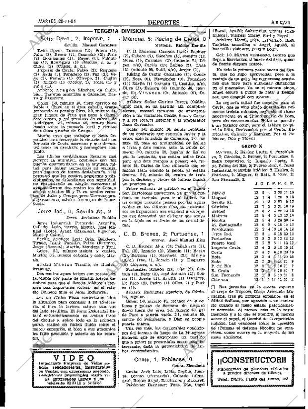 ABC SEVILLA 20-11-1984 página 71