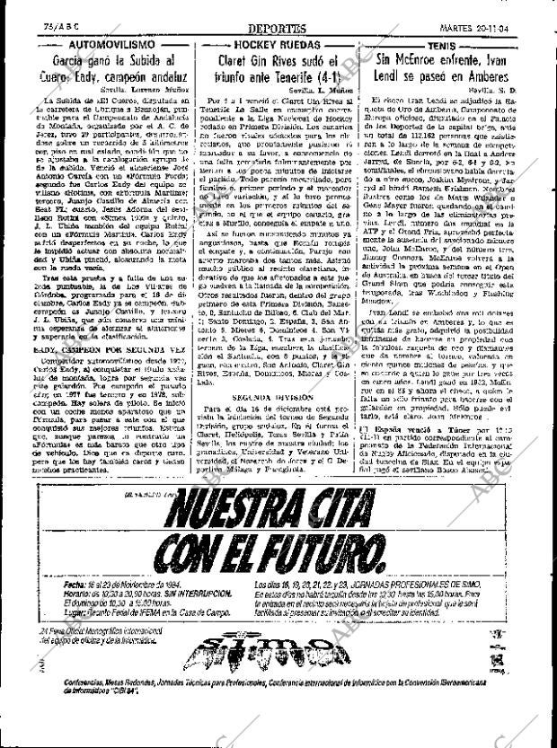 ABC SEVILLA 20-11-1984 página 76