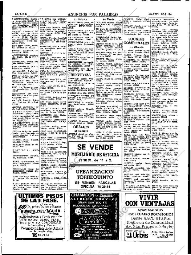 ABC SEVILLA 20-11-1984 página 82