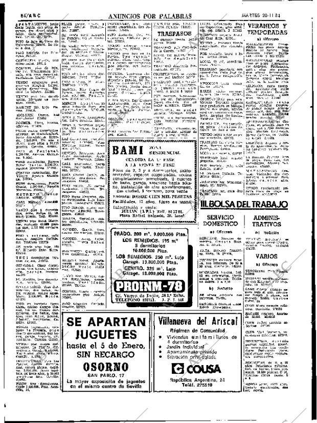 ABC SEVILLA 20-11-1984 página 84