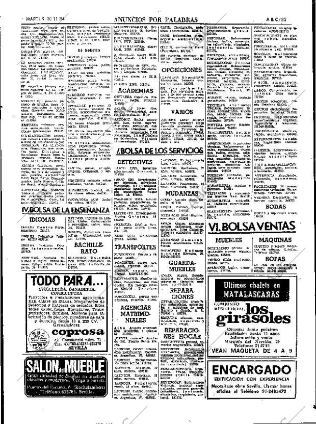ABC SEVILLA 20-11-1984 página 85
