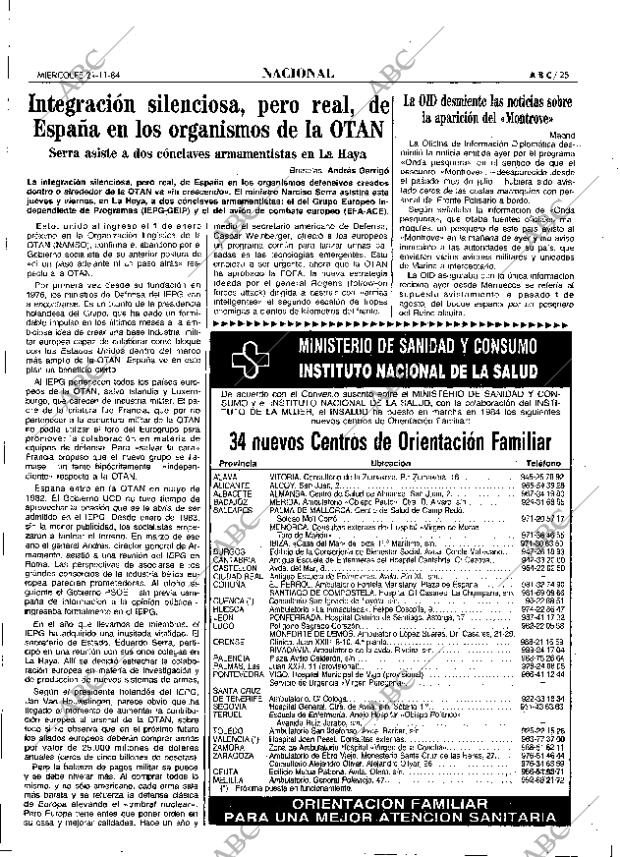 ABC MADRID 21-11-1984 página 25