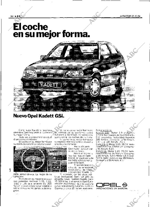 ABC MADRID 21-11-1984 página 36