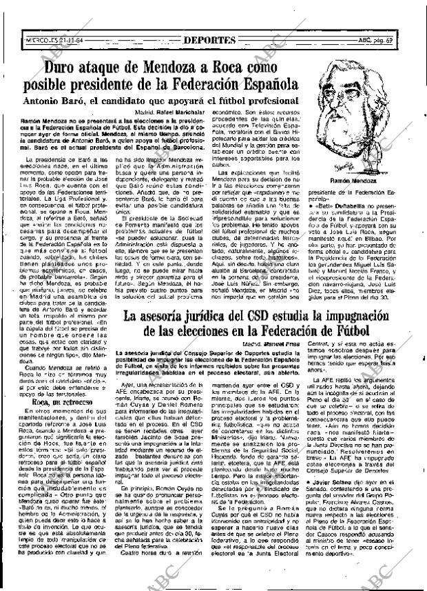 ABC MADRID 21-11-1984 página 69