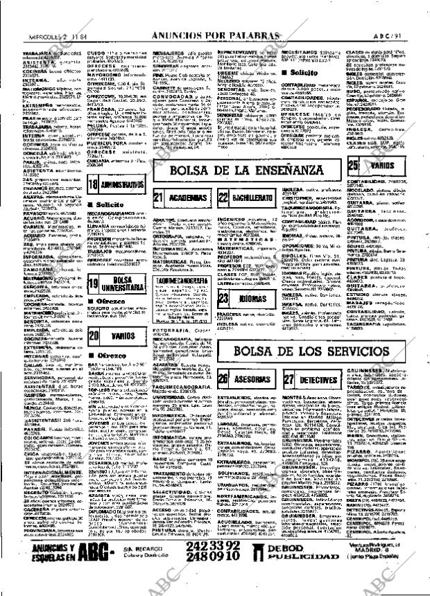 ABC MADRID 21-11-1984 página 91