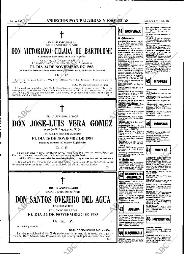 ABC MADRID 21-11-1984 página 94