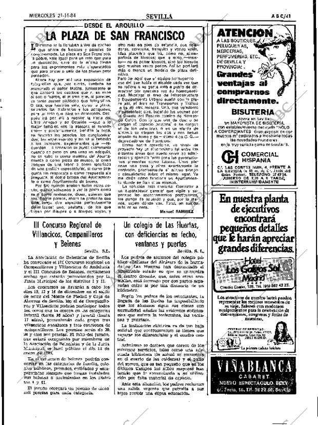 ABC SEVILLA 21-11-1984 página 41