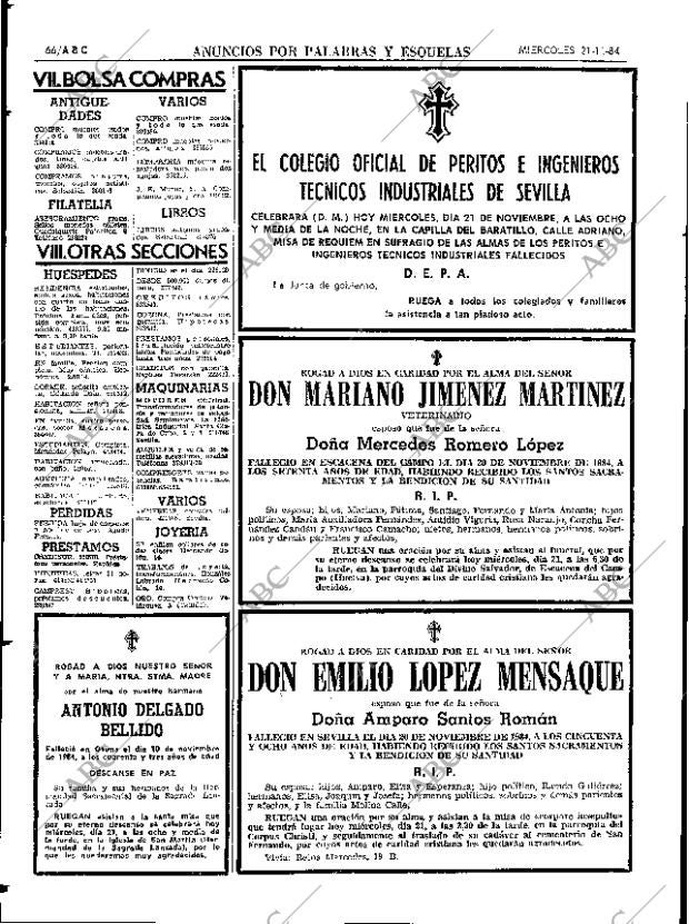 ABC SEVILLA 21-11-1984 página 74