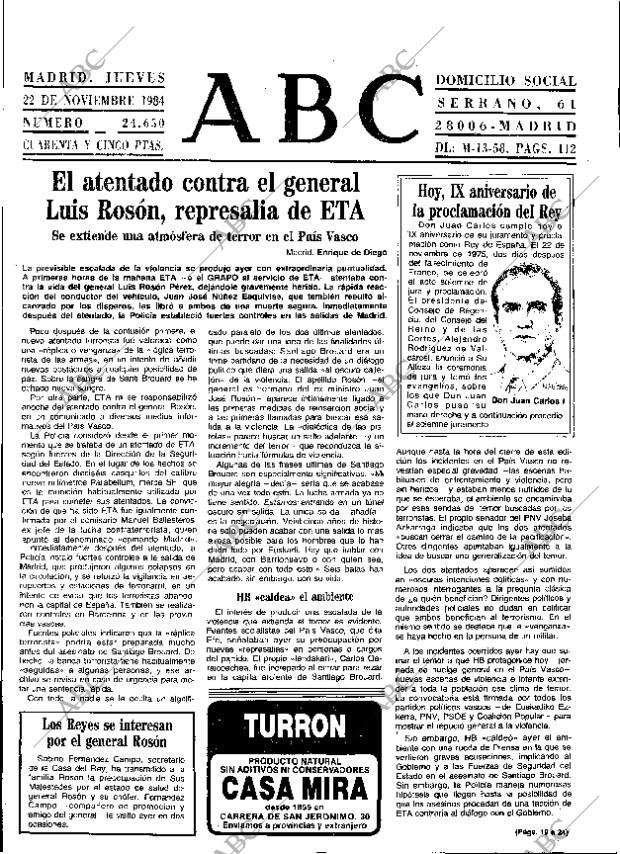 ABC MADRID 22-11-1984 página 13