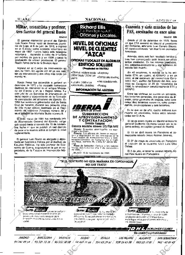 ABC MADRID 22-11-1984 página 22