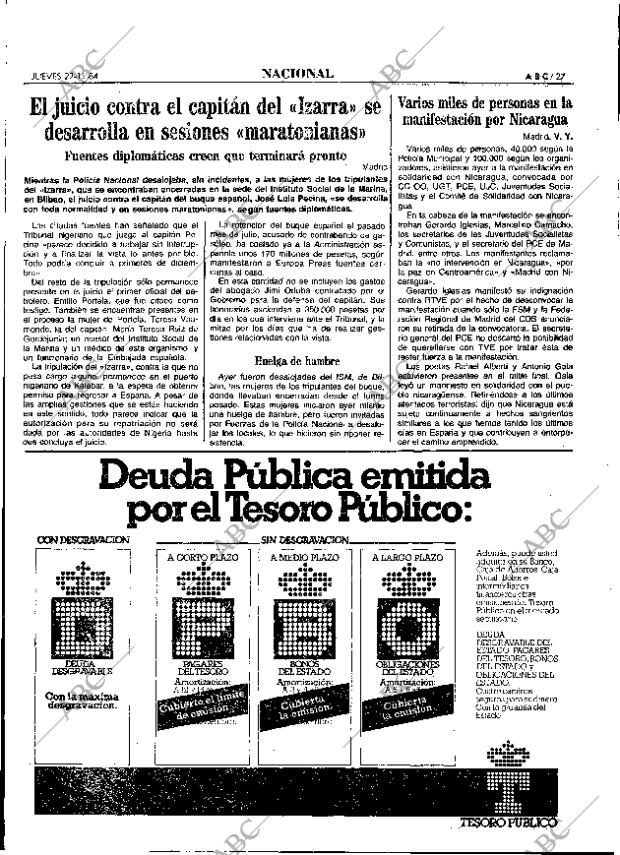 ABC MADRID 22-11-1984 página 27