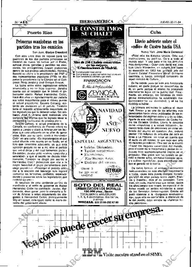 ABC MADRID 22-11-1984 página 36