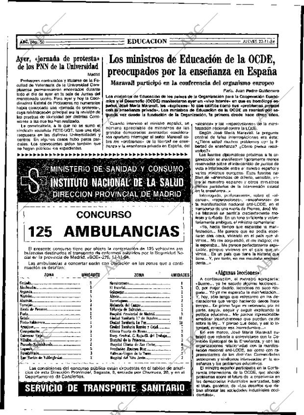 ABC MADRID 22-11-1984 página 50