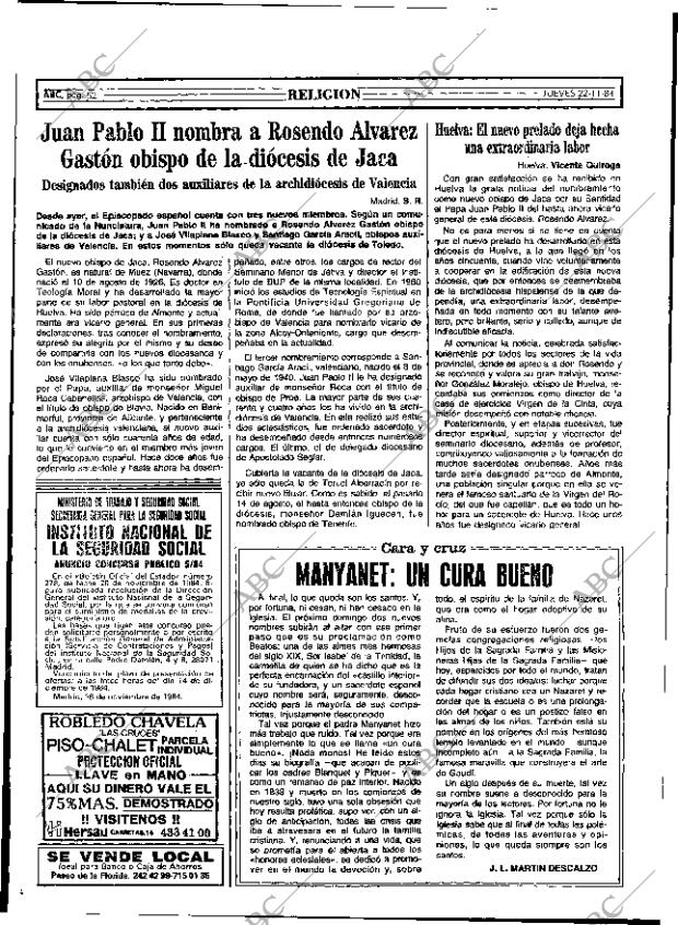 ABC MADRID 22-11-1984 página 52
