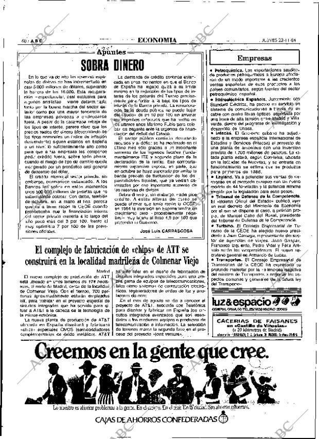 ABC MADRID 22-11-1984 página 60