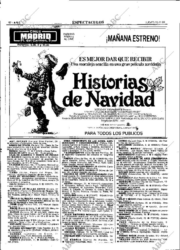 ABC MADRID 22-11-1984 página 82