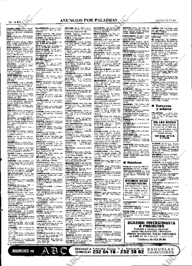 ABC MADRID 22-11-1984 página 90