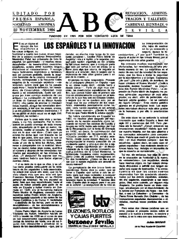 ABC SEVILLA 22-11-1984 página 3
