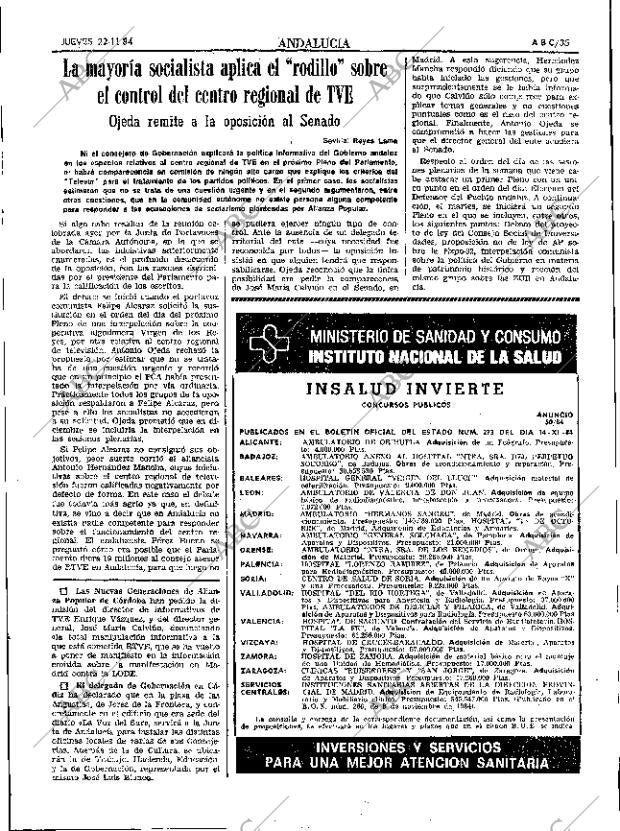 ABC SEVILLA 22-11-1984 página 35