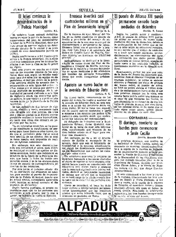 ABC SEVILLA 22-11-1984 página 42