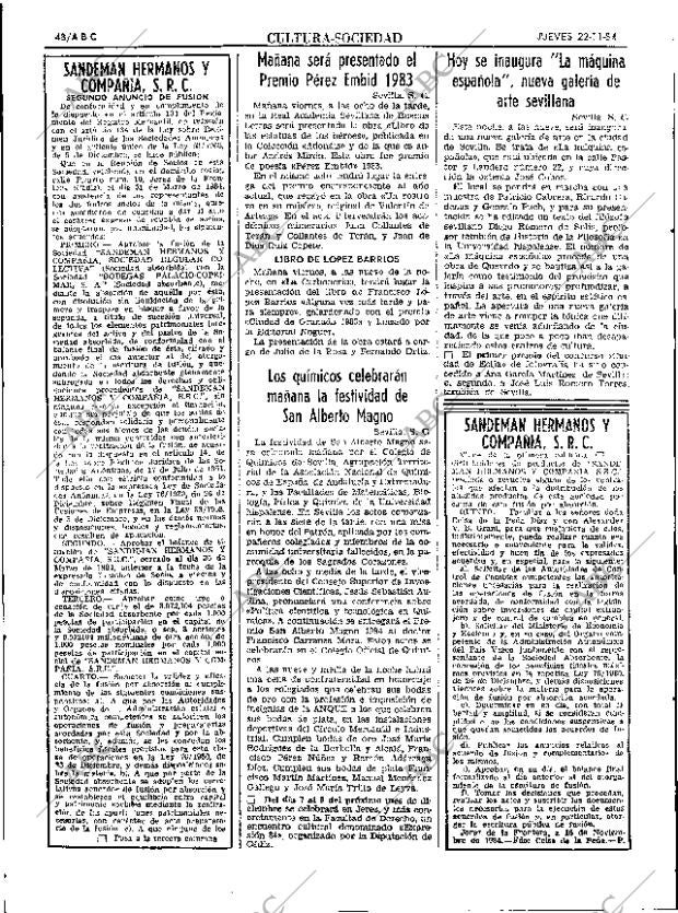 ABC SEVILLA 22-11-1984 página 48