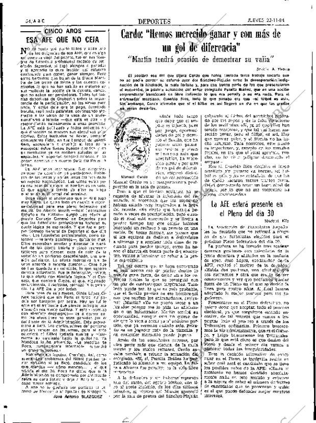 ABC SEVILLA 22-11-1984 página 54