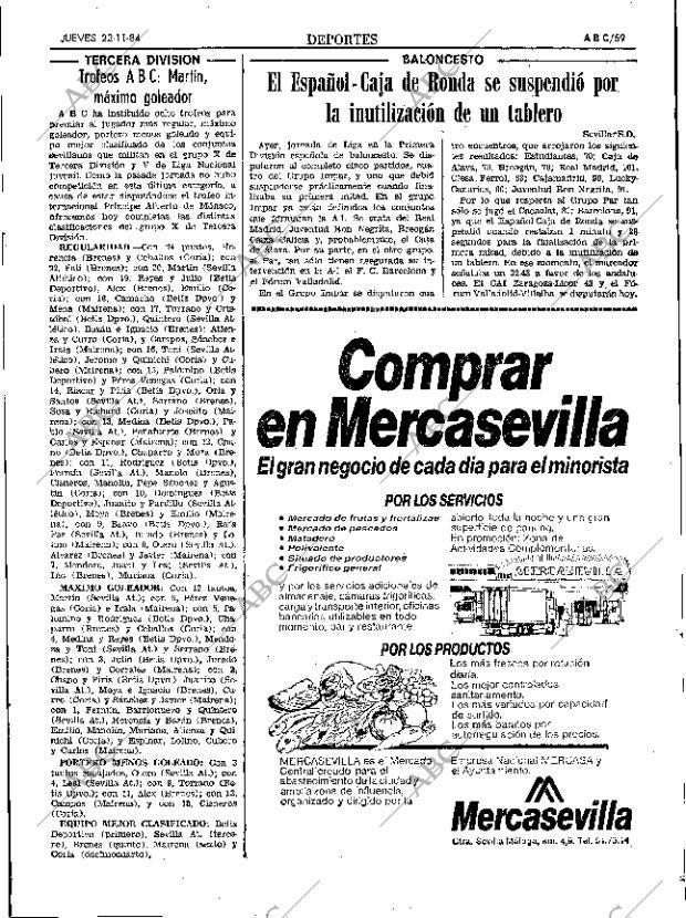 ABC SEVILLA 22-11-1984 página 59