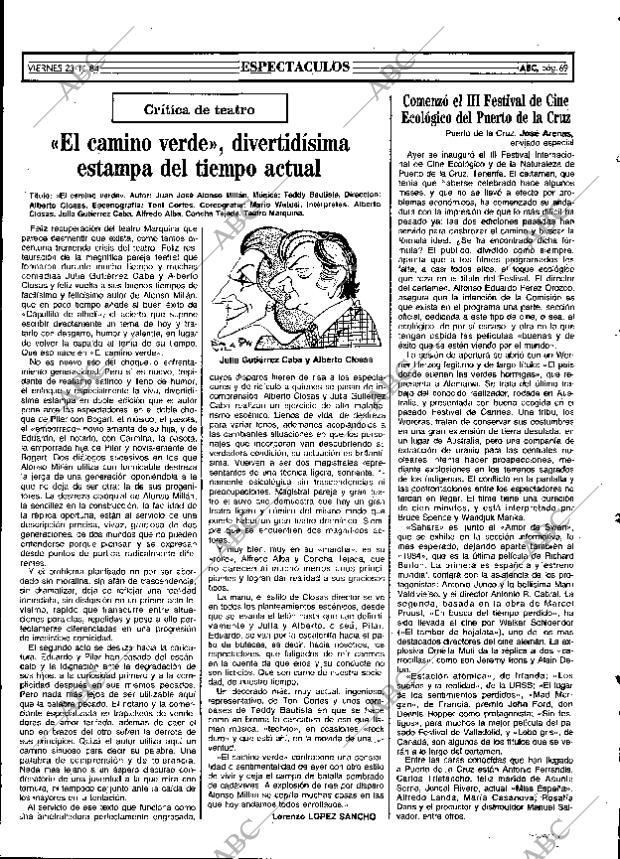 ABC MADRID 23-11-1984 página 69