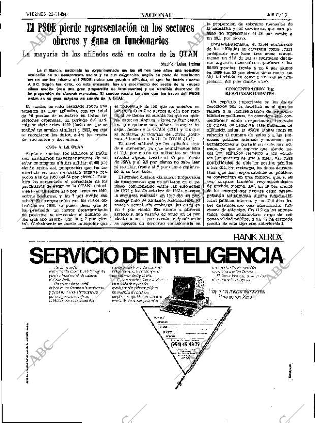 ABC SEVILLA 23-11-1984 página 19