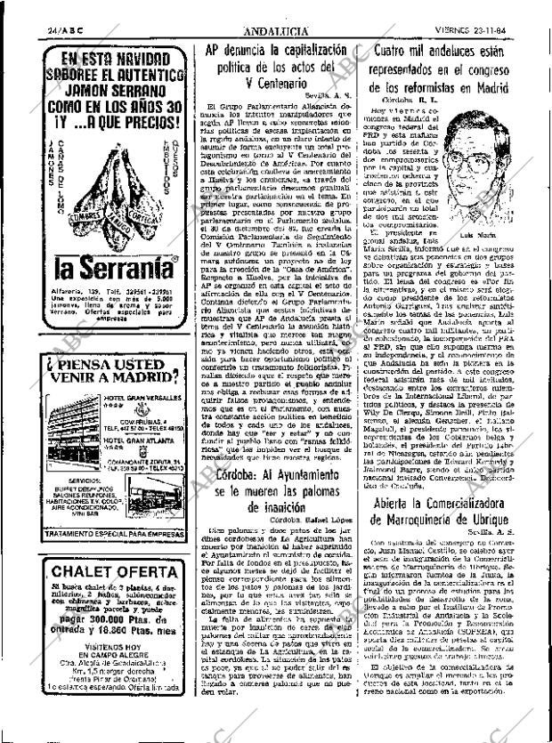 ABC SEVILLA 23-11-1984 página 24