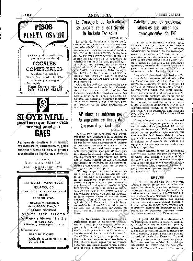 ABC SEVILLA 23-11-1984 página 28