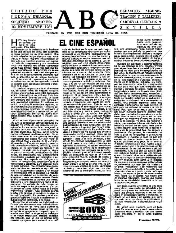 ABC SEVILLA 23-11-1984 página 3